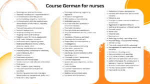 Cuprins German for nurses